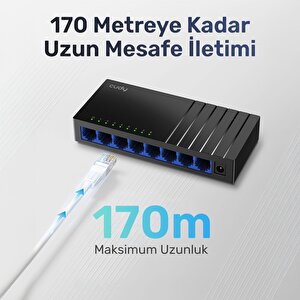 Cudy Gs108d 8 Port 10/100/1000 Yönetilemez Desktop Plastik Kasa Switch