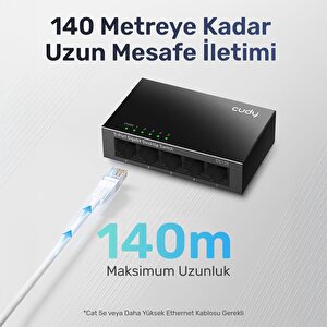 Cudy Gs105 5 Port Gigabit Yönetilemez Desktop Metal Kasa Switch