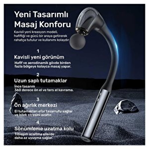 Npo Nvr11 5 Seviyeli 2600rpm Uzun Saplı Ergonomik Profesyonel Sporcu Masaj Tabancası