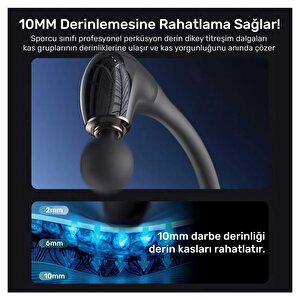 Npo Nvr11 5 Seviyeli 2600rpm Uzun Saplı Ergonomik Profesyonel Sporcu Masaj Tabancası