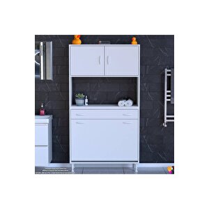 Arda 95x173x32,5 Cm 1 Çekmece 3 Göz Sepetli Ve 3 Raf Akıllı Dolap Ile Dağınıklığa Son