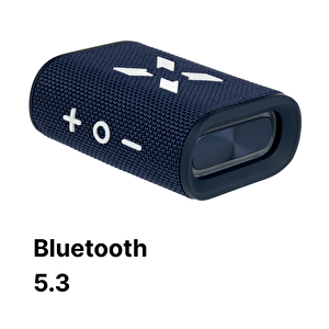 Bluetooth Hoparlör, 5w, Ipx7 Suya Dayanıklı, Stereo, Rgb Ses Bombası (lacivert-beyaz) X6703