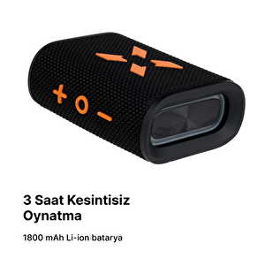 Bluetooth Hoparlör, 5w, Ipx7 Suya Dayanıklı, Stereo, Rgb Ses Bombası (siyah-turuncu) X6703_m0