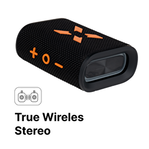 Bluetooth Hoparlör, 5w, Ipx7 Suya Dayanıklı, Stereo, Rgb Ses Bombası (siyah-turuncu) X6703_m0