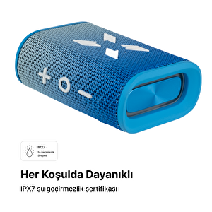 Bluetooth Hoparlör, 5w, Ipx7 Suya Dayanıklı, Stereo, Rgb Ses Bombası (beyaz + Mavi) X6703