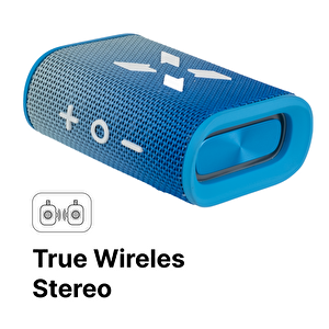 Bluetooth Hoparlör, 5w, Ipx7 Suya Dayanıklı, Stereo, Rgb Ses Bombası (beyaz + Mavi) X6703