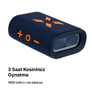 Bluetooth Hoparlör, 5w, Ipx7 Suya Dayanıklı, Stereo, Rgb Ses Bombası (lacivert-turuncu) X6703_m2