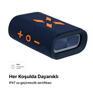 Bluetooth Hoparlör, 5w, Ipx7 Suya Dayanıklı, Stereo, Rgb Ses Bombası (lacivert-turuncu) X6703_m2