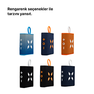 Bluetooth Hoparlör, 5w, Ipx7 Suya Dayanıklı, Stereo, Rgb Ses Bombası (lacivert-turuncu) X6703_m2