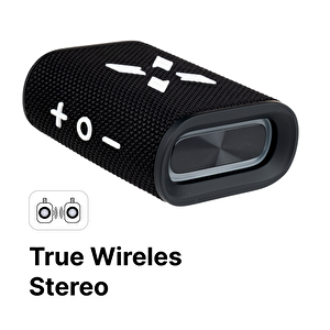 Bluetooth Hoparlör, 5w, Ipx7 Suya Dayanıklı, Stereo, Rgb Ses Bombası (siyah-beyaz) X6703_m1