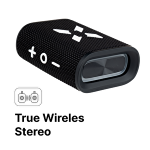 Bluetooth Hoparlör, 5w, Ipx7 Suya Dayanıklı, Stereo, Rgb Ses Bombası (siyah-beyaz) X6703_m1