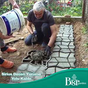 Bahçe Taş Kalıp Beton Kalıbı Zemin Kaplama Kalıbı 42x40 Cm Sirius Desen / 1 Adet / Bsr Garden