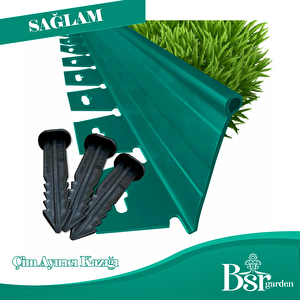 50 Adet Çim Ayırıcı Kazığı 15 Cm Çim Sınırlayıcı Kazığı Plastik Jüt Çivisi Bsr Garden