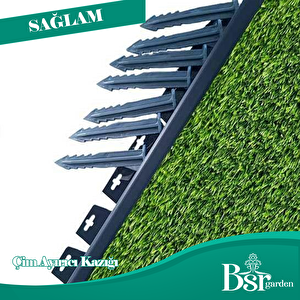 50 Adet Çim Ayırıcı Kazığı 15 Cm Çim Sınırlayıcı Kazığı Plastik Jüt Çivisi Bsr Garden