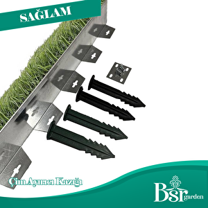 50 Adet Çim Ayırıcı Kazığı 15 Cm Çim Sınırlayıcı Kazığı Plastik Jüt Çivisi Bsr Garden