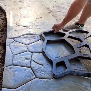 Bahçe Taş Kalıp Beton Kalıbı Zemin Kaplama Kalıbı 42x40 Cm Sirius Desen / 2 Adet / Bsr Garden
