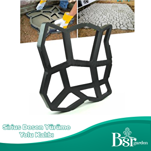 Bahçe Taş Kalıp Beton Kalıbı Zemin Kaplama Kalıbı 42x40 Cm Sirius Desen / 2 Adet / Bsr Garden