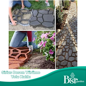 Bahçe Taş Kalıp Beton Kalıbı Zemin Kaplama Kalıbı 42x40 Cm Sirius Desen / 2 Adet / Bsr Garden
