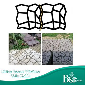 Bahçe Taş Kalıp Beton Kalıbı Zemin Kaplama Kalıbı 42x40 Cm Sirius Desen / 4 Adet / Bsr Garden