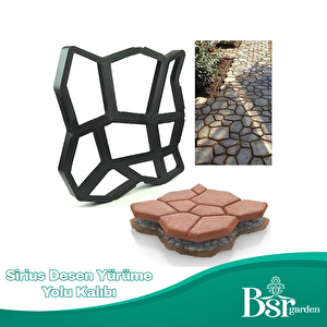Bahçe Taş Kalıp Beton Kalıbı Zemin Kaplama Kalıbı 42x40 Cm Sirius Desen / 8 Adet / Bsr Garden