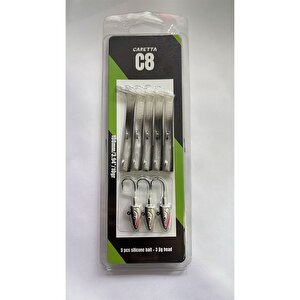 C8 10cm 10gr 5+3 Silikon Yem Black Back