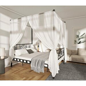 Stella Sultan Başlıklı Tek Kişilik Ferforje Metal Karyola (cibinliksiz)120x200