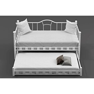 Reyo Kamelya Yavrulu Daybed Sedir Karyola Beyaz 90x190
