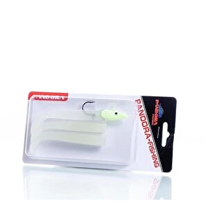 Sandeel 10cm 14gr 3+1 Silikon Yem Glow Head / Glow Body