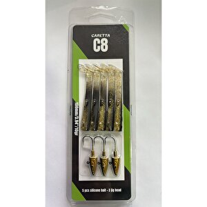C8 10cm 10gr 5+3 Silikon Yem Gold