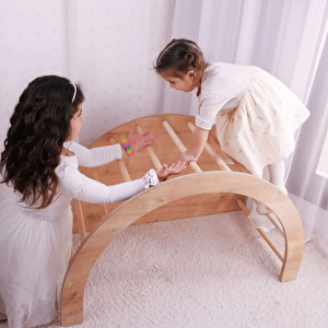 Sincap Montessori Pikler Aktivite Ve Oyun Masası, Kaydıraklı Tırmanma Seti Ve Sandalye