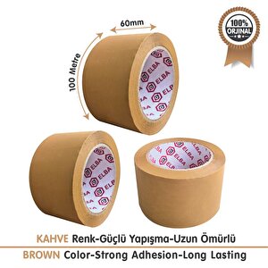 Elba Bant 60x100 1 Koli̇ (60 ADET) Geni̇ş 1.kalite Hotmelt Kahverengi (taba) Ambalaj | Paketleme Kahverengi