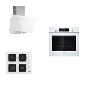 Beyaz 3 Lü Ankastre Set 171 ( Hb012fbw1t - Eo6c2pp30o - Lc63kpj20t )