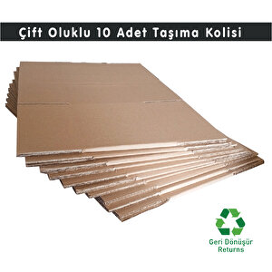 50x40x30cm (10 ADET) 1.kalite 6mm Kalın Boş Karton Koli (ev Taşıma-çeyiz-depolama-nakliye)