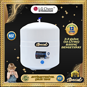 Lg Chem 12 Litre (3.2 Galon) Nsf Li̇ Anti̇bakteri̇yel Çeli̇k Su Aritma Ci̇hazi Basinç Denge Tanki