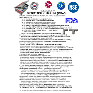 Lg Chem 7 Fi̇li̇tre 14 Aşama Gümüş İyon Tatlandirici Mi̇neral Ve Alkali̇ Fi̇ltreli̇ Su Aritma Fi̇li̇tre Seti̇