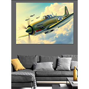 Gökyüzünde Uçuş Sahnesi Dekoratif Kanvas - Mdf Ahşap Tablo