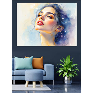 Gökyüzüne Bakan Kadın Dekoratif Kanvas - Mdf Ahşap Tablo