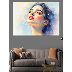 Gökyüzüne Bakan Kadın Dekoratif Kanvas - Mdf Ahşap Tablo