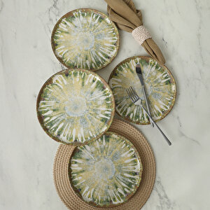 Green Ripple Nordıc Pasta Tabağı 22 Cm 4 Adet / 22896