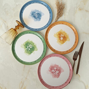 Flowers Mottolu Nordic Pasta Tabağı 22 Cm 4 Adet 22804-05