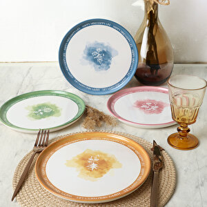 Flowers Mottolu Nordic Pasta Tabağı 22 Cm 4 Adet 22804-05