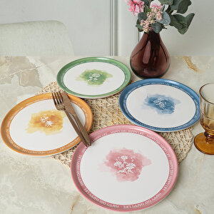 Flowers Mottolu Nordic Pasta Tabağı 22 Cm 4 Adet 22804-05