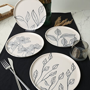 Leaf Traces Nordıc Pasta Tabağı 22 Cm 4 Adet  / 22881-82-83-85