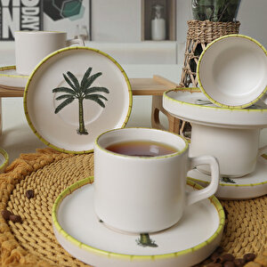 Palmiye Stackable Çay Takımı 12 Parça 6 Kişilik 22642