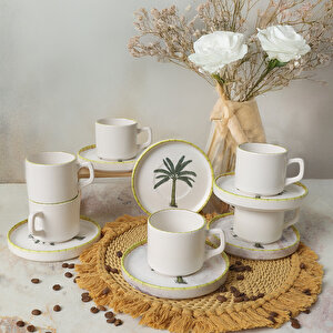 Palmiye Stackable Çay Takımı 12 Parça 6 Kişilik 22642
