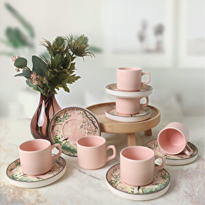 Pink Woods Stackable Çay Takımı 12 Parça 6 Kişilik 22641