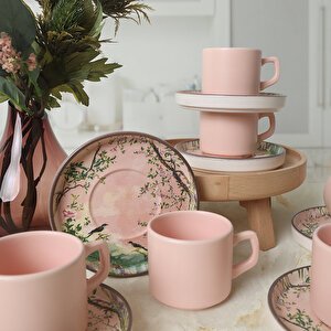 Pink Woods Stackable Çay Takımı 12 Parça 6 Kişilik 22641