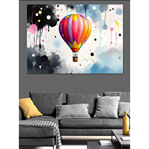 Sıcak Hava Balonu Dekoratif Kanvas - Mdf Ahşap Tablo