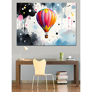Sıcak Hava Balonu Dekoratif Kanvas - Mdf Ahşap Tablo