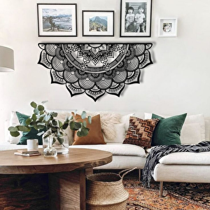 Mandala Desenli Metal Duvar Dekoru
